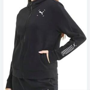 Puma Black Zip-Up Hoodie Women's